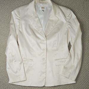 Gorgeous Silk Ivory Talbots Blazer Size 6